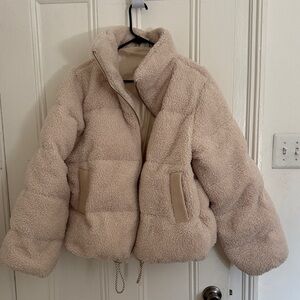 Varley Cream Sherpa jacket